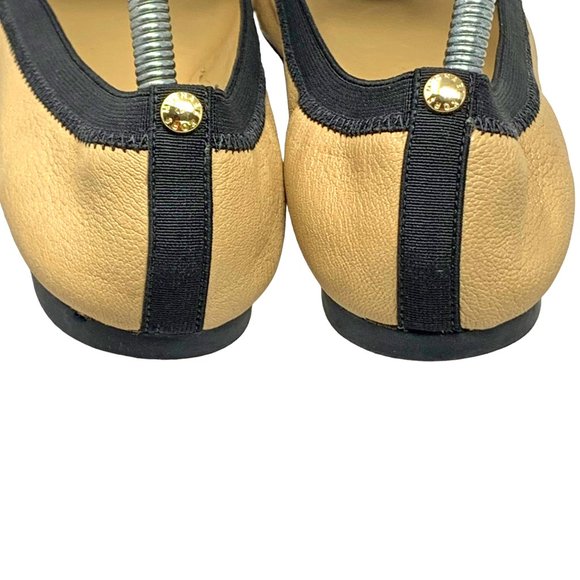 MICHAEL Michael Kors Dixie Leather Cap Toe Logo‎ Ballet Flats - Picture 7 of 8